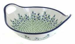 Porcelain Vine Deep Bowl with Handles