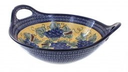 Grapes Deep Bowl with Handles