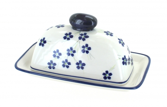 Blue willow clearance butter dish