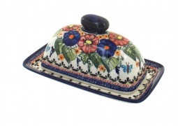 Floral Butterfly Butter Dish