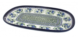 Blue Tulip Rectangular Platter