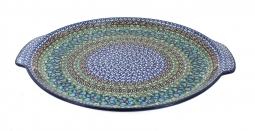 Mardi Gras Round Serving Tray with Handles