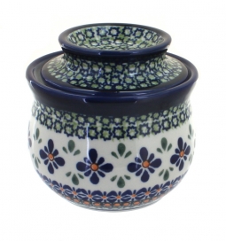 Mosaic Flower French Butter Dish