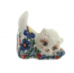 Garden Butterfly Petite Decorated Cat Figurine