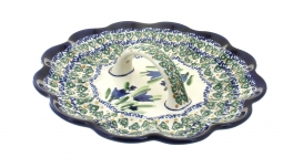 Blue Tulip Egg Plate