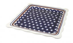 Stars & Stripes Square Lunch Plate