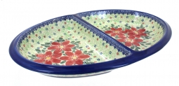 Poinsettia Large Divided Dish