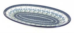 Blue Posy Oval Platter