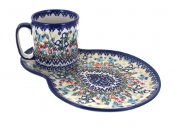 Garden of Eden Breakfast Plate with Mug