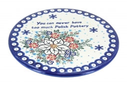 Never Too Much Polish Pottery Trivet