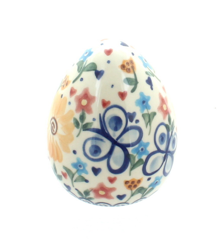 Blue Rose Polish Pottery | Butterfly Medium Decorated Egg