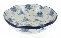 Blue Fleur Large Scallop Bowl