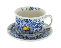 Blue Starflower Cup & Saucer