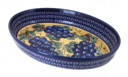 Grapes Medium Oval Baker