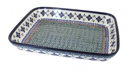 Mosaic Flower Large Rectangular Baker