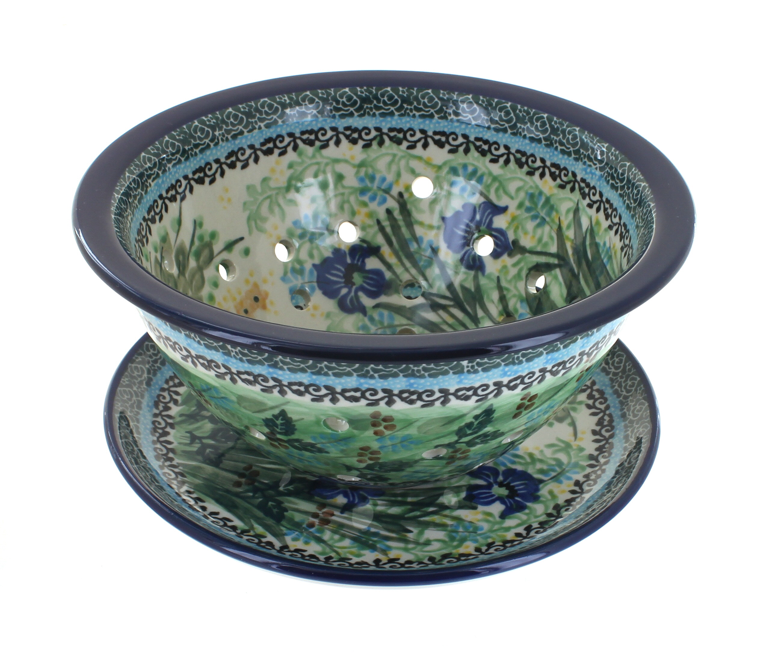 Blue Rose Polish Pottery | Teresa Berry Bowl & Plate