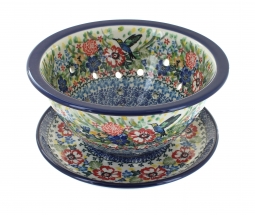 Hummingbird Berry Bowl & Plate