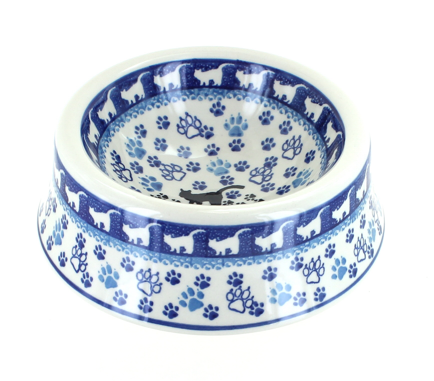 Blue Rose Polish Pottery | Cat Bowl