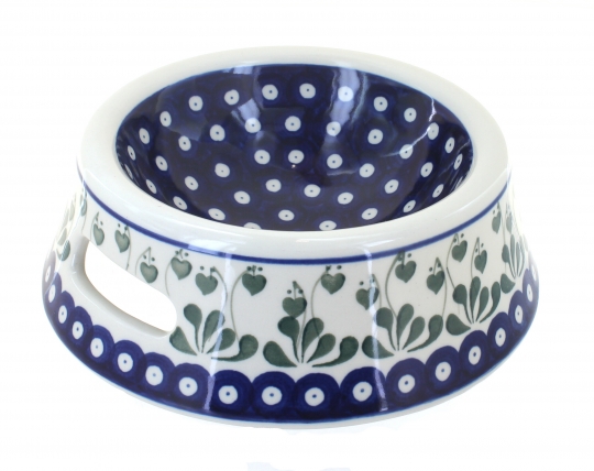 polish pottery dog bowl