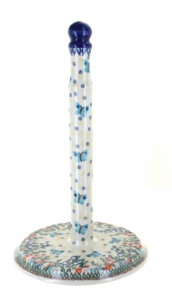 Polish Pottery Paper Towel Holder - Silver Lace 834-2158a