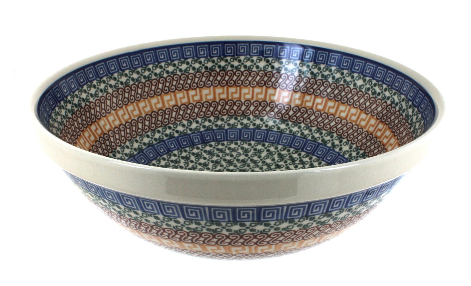 polish pottery large serving bowl