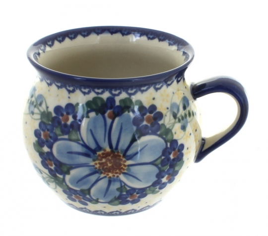 Blue Rose Polish Pottery Daisy Surprise Muffin Pan 