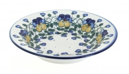 Pansies Soup Plate with Rim