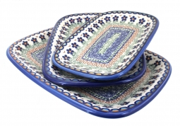 Aztec Flower 3 Piece Rectangular Serving Set