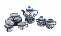 Miniature Tea Set - Color Palette Polish Pottery