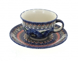 Blue Art Cup & Saucer