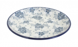 Blue Fleur Dessert Plate