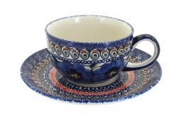 Blue Art Cup & Saucer