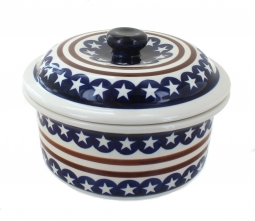 Stars & Stripes Round Baker with Lid