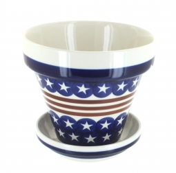 Stars & Stripes Small Flower Pot