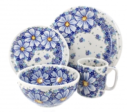 Blue Starflower 4 PiecePlace Setting - Service for 1