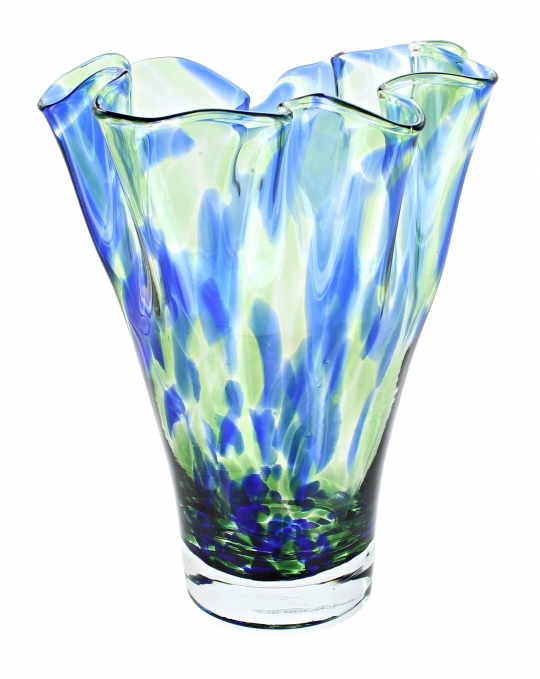 Blue Rose Polish Pottery  Cobalt Hurricane Wine Glass - Set of 6