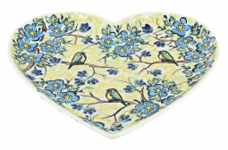 Bluebird Garden Large Heart Plate