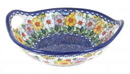 Pastel Garden Deep Bowl with Handles