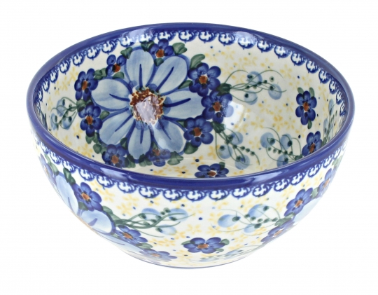 Blue Rose Polish Pottery Daisy Surprise Muffin Pan 