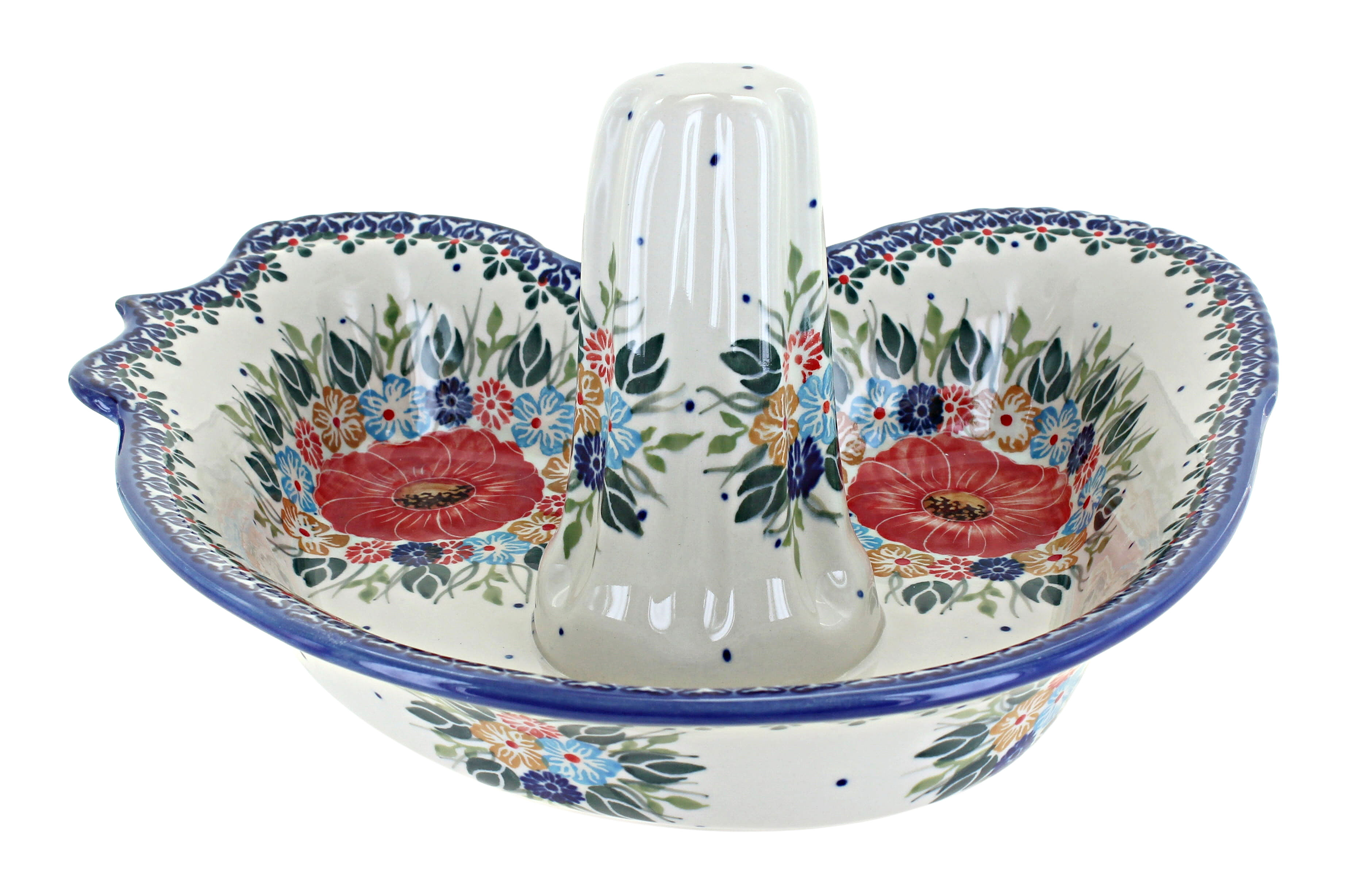 11 Muffin Pan - Blue Spring — Polish Pottery House