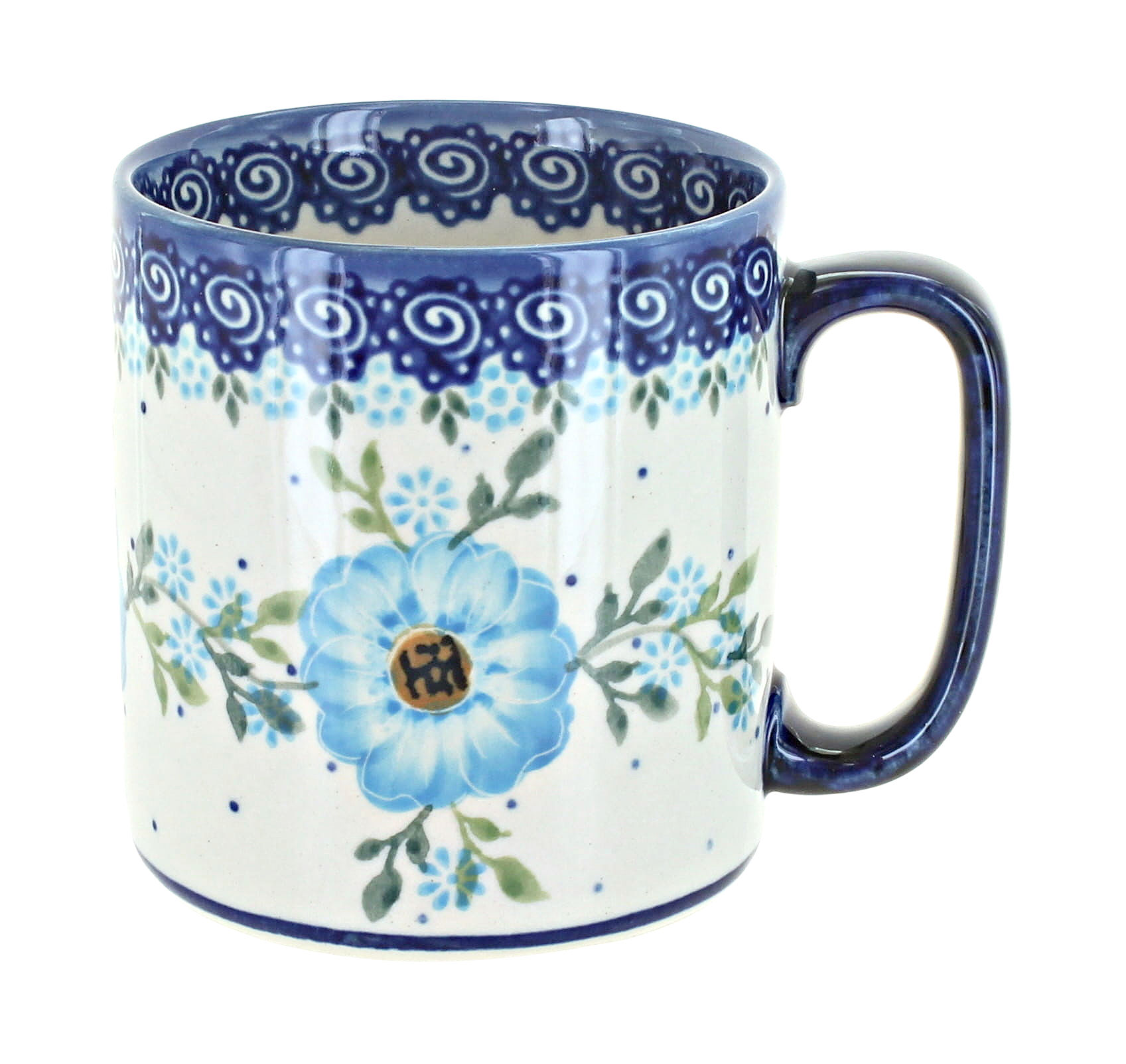 Blue Rose Polish Pottery Daphne Coffee Mug | eBay