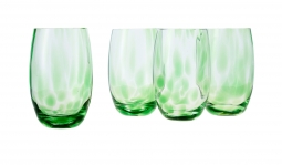 Green Confetti Water Glass Set