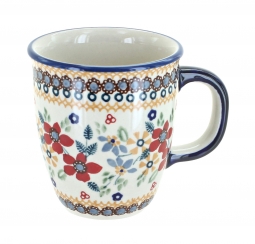 Polish Pottery Coffee Mug 8 Oz. in Unikat Floral Garden Pattern hand  painted by Marta Roznicka, Polish Pottery Mugs - Polish Pottery Market