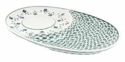 Sage Floral Breakfast Plate