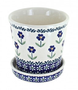 Blue Daisy Flower Pot