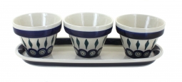 Peacock Flower Pots with Tray