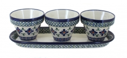 Mosaic Flower Pots with Tray