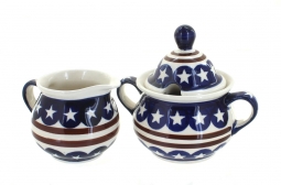 Stars & Stripes Cream & Sugar Set