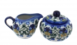 Pansies Sugar Bowl & Creamer Set