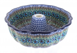 Bundt Cake Pan (Rosie's Garden)  AA55-1490X - The Polish Pottery Outlet